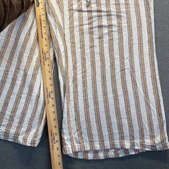 Ava & VIV Linen Blend Striped Pull On Pants Womens Size 1X Wide Leg,Pockets - Picture 6 of 11